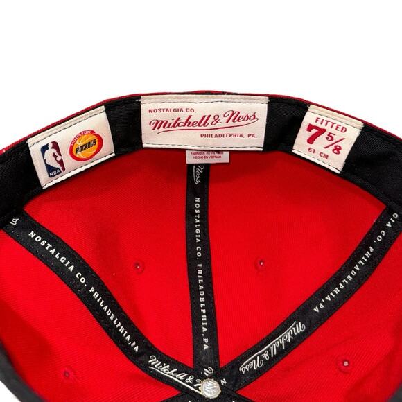 Mitchell & Ness Houston Rockets Snapback Hat - Size 7 5/8 - Picture 7 of 8